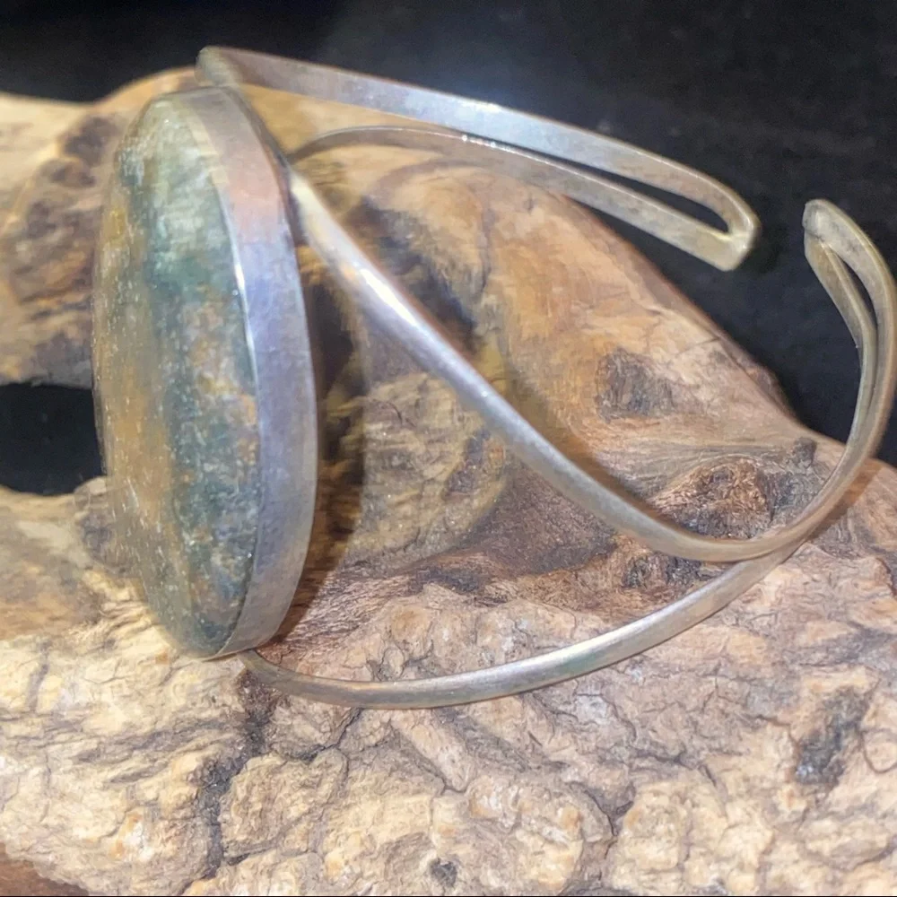 Sale * Ocean Jasper handcrafted statement cuff